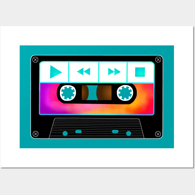 80s Classic Music Cassette Tape Wall Art by Art by Deborah Camp